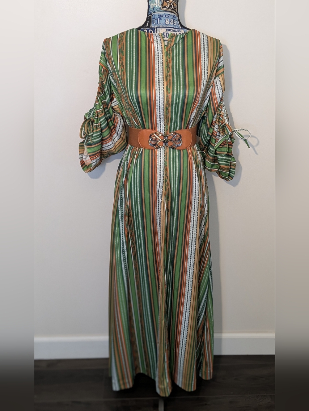 Vintage Gorgeous Striped House Lounge Casual Dress